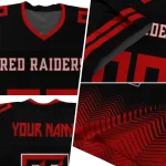 custom texas tech red raiders halftone sweep black jersey best selling
