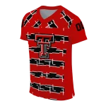 custom texas tech red raiders layered grids red jersey best selling