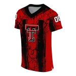 custom texas tech red raiders rugged stripes red jersey best selling