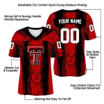 custom texas tech red raiders rugged stripes red jersey best selling