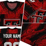 custom texas tech red raiders rugged stripes red jersey best selling