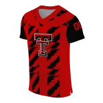 custom texas tech red raiders stripe block red jersey best selling