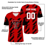 custom texas tech red raiders stripe block red jersey best selling