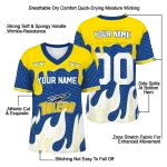 custom toledo rockets dripping flames blue white jersey best selling