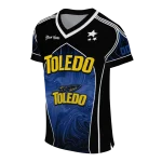 custom toledo rockets halftone slant blue black jersey best selling