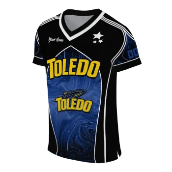 custom toledo rockets halftone slant blue black jersey fashion forward