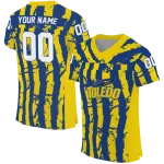 custom toledo rockets stripe splatter blue jersey best selling