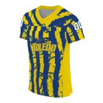custom toledo rockets stripe splatter blue jersey best selling