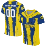 custom toledo rockets striped texture blue jersey best selling