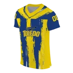 custom toledo rockets striped texture blue jersey best selling
