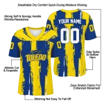 custom toledo rockets striped texture blue jersey best selling