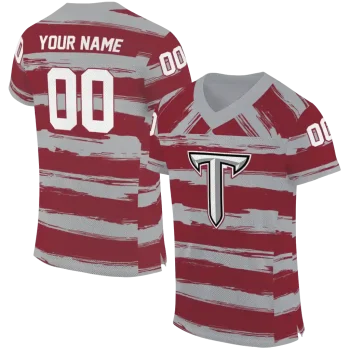 custom troy trojans art stripe red jersey best selling