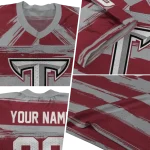 custom troy trojans art stripe red jersey best selling