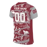 custom troy trojans camo shatter red jersey best selling