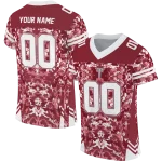 custom troy trojans mirrored pattern red jersey best selling