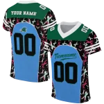 custom tulane green wave brushstroke xs blue black jersey best selling