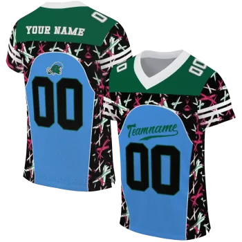 custom tulane green wave brushstroke xs blue black jersey best selling