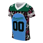 custom tulane green wave brushstroke xs blue black jersey best selling