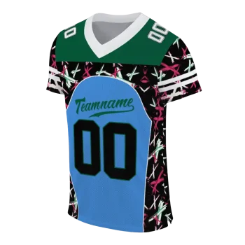 custom tulane green wave brushstroke xs blue black jersey fashion forward