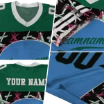 custom tulane green wave brushstroke xs blue black jersey best selling