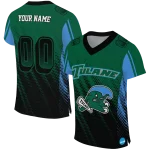 custom tulane green wave halftone flow green black jersey best selling