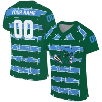 custom tulane green wave layered grids green jersey best selling