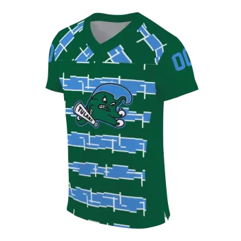 custom tulane green wave layered grids green jersey fashion forward