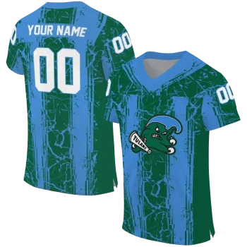 custom tulane green wave rugged stripes green jersey best selling