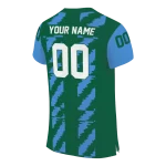 custom tulane green wave stripe block green jersey best selling