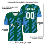 custom tulane green wave stripe block green jersey best selling