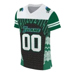 custom tulane green wave tire arrows green black white jersey best selling