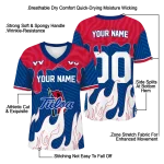 custom tulsa golden hurricane dripping flames blue white jersey best selling