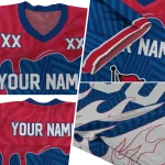 custom tulsa golden hurricane dripping flames blue white jersey best selling