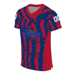 custom tulsa golden hurricane stripe splatter blue jersey best selling