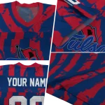 custom tulsa golden hurricane stripe splatter blue jersey best selling