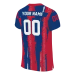 custom tulsa golden hurricane striped texture blue jersey best selling