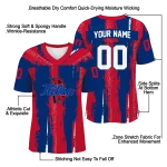 custom tulsa golden hurricane striped texture blue jersey best selling