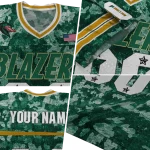 custom uab blazers camouflage abstract green jersey best selling
