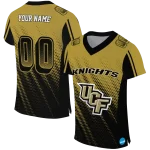 custom ucf knights halftone flow gold black jersey best selling
