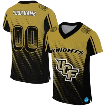 custom ucf knights halftone flow gold black jersey best selling