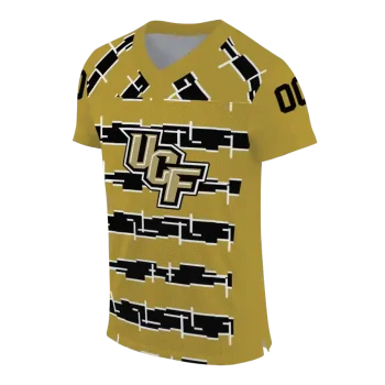 custom ucf knights layered grids gold jersey fashion forward