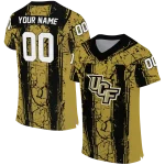 custom ucf knights rugged stripes gold jersey best selling