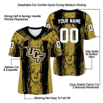 custom ucf knights rugged stripes gold jersey best selling