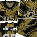 custom ucf knights rugged stripes gold jersey best selling