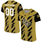 custom ucf knights stripe block gold jersey best selling