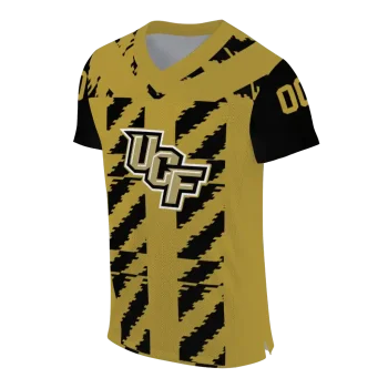 custom ucf knights stripe block gold jersey fashion forward