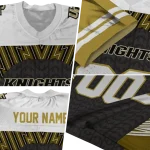 custom ucf knights tire arrows gold black white jersey best selling