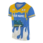 custom ucla bruins dripping flames blue white jersey best selling
