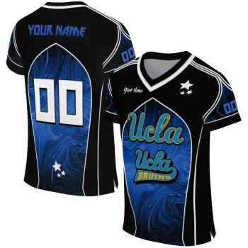 custom ucla bruins halftone slant blue black jersey best selling