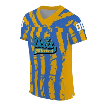 custom ucla bruins stripe splatter blue jersey fashion forward